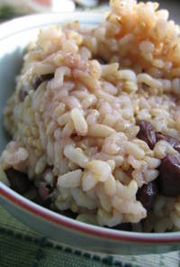 玄米小豆ご飯