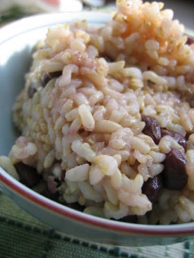 玄米小豆ご飯