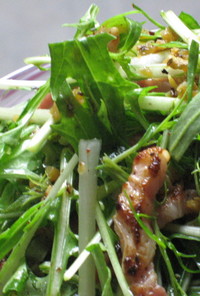 水菜のペペロンチーノサラダ