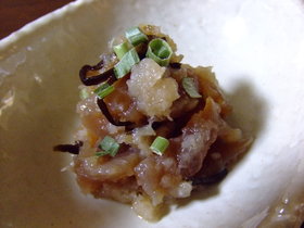 マグロの梅ワサビおろしあえ