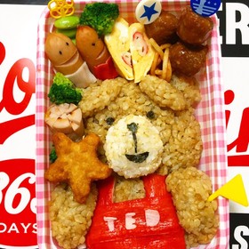 可愛い♡簡単キャラ弁♡ted弁当♡
