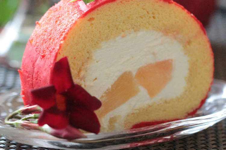 唇寄せるりんごコンポートのロールケーキ レシピ 作り方 By Minntamama クックパッド