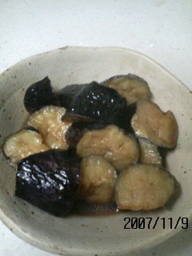ご飯もりもり♪揚げナスの煮浸し