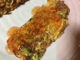 使い切りレシピ!納豆と大根葉のオムレツ