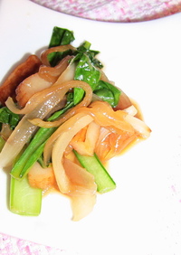 中華風♪たまねぎと小松菜の簡単炒め
