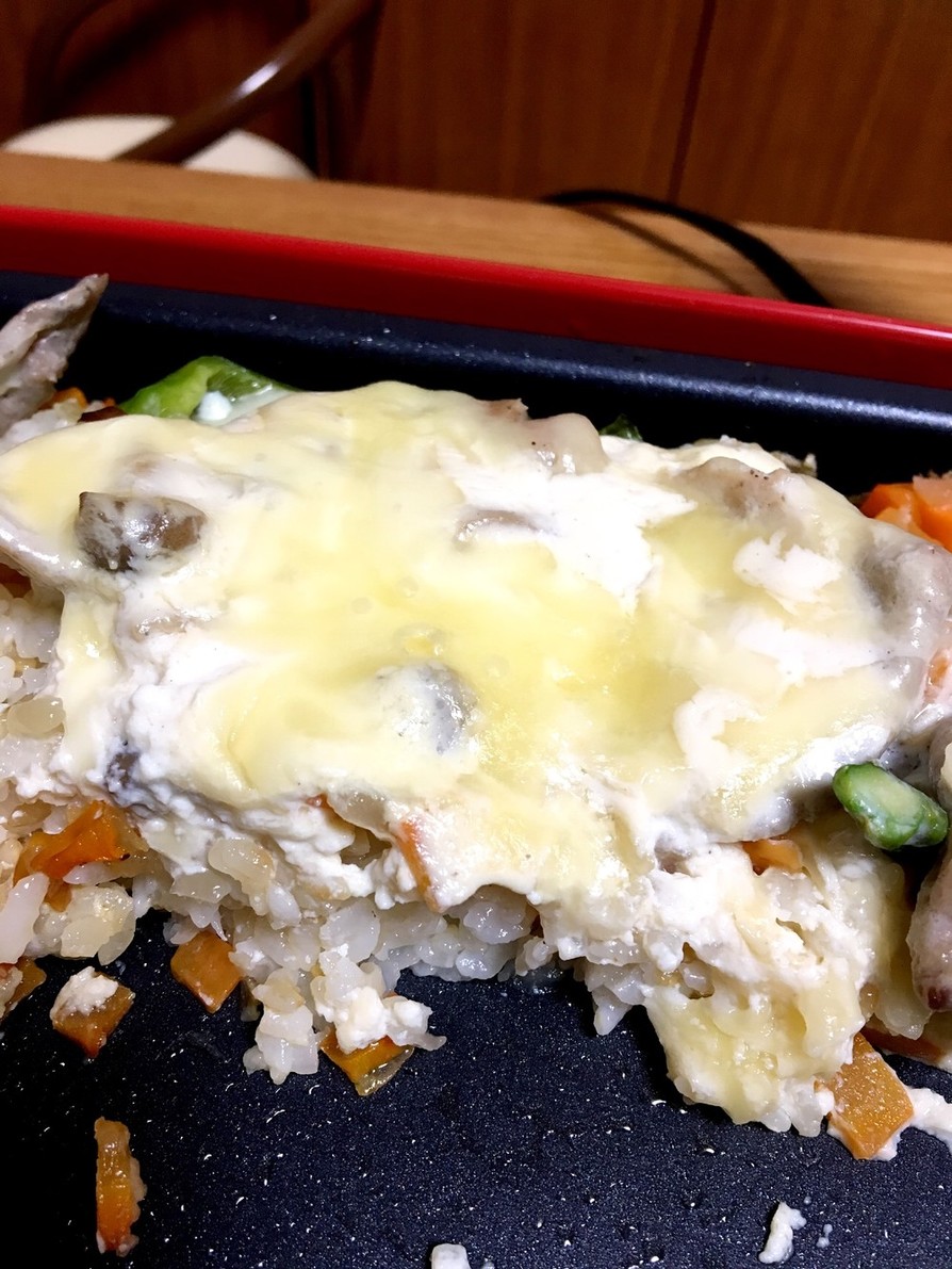 ホットプレートで野菜ゴロゴロ豆腐ドリアの画像