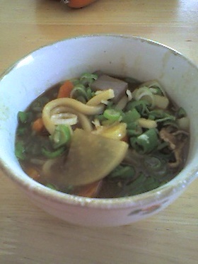 野菜たっぷりで食べるカレーうどん