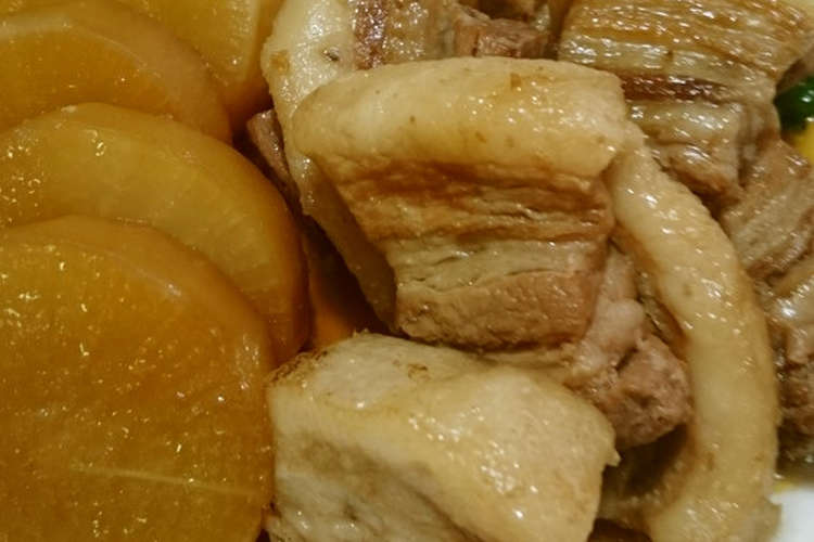 フライパン1つ 大根と豚バラ肉の角煮 レシピ 作り方 By たったふたりのｒ クックパッド 簡単おいしいみんなのレシピが350万品