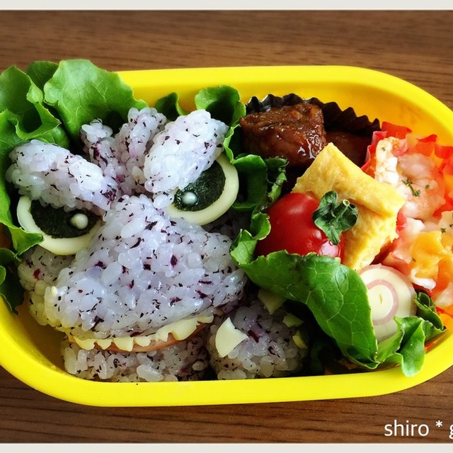 怪獣 恐竜 可愛めゴジラのキャラ弁 レシピ 作り方 By しろいゆず クックパッド 簡単おいしいみんなのレシピが350万品