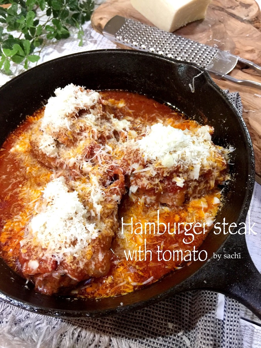 トマト煮込みハンバーグの画像