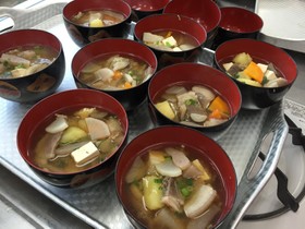 しし汁(味噌味)(高知県大川村の郷土食)