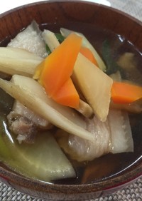しし汁(醤油味)(高知県大川村の郷土食)