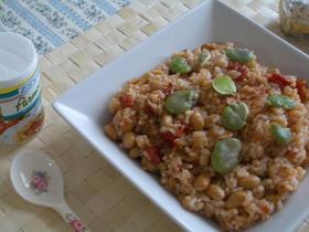 ☆残りご飯で♪大豆入りトマトリゾット★