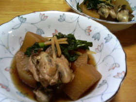 牡蠣とだいこんの煮物