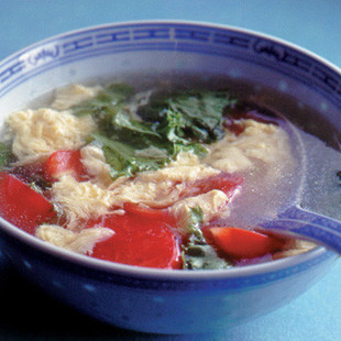 トマトと卵の中国風スープ