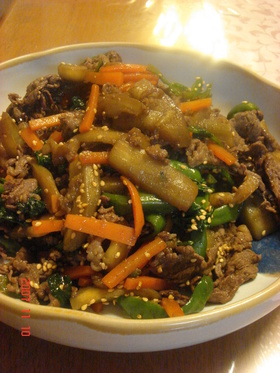 少し甘めの肉野菜炒め♫♬