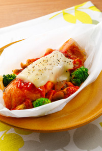 レンジで簡単イタリアン♪鮭のトマトチーズ