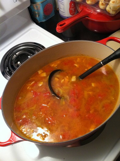 リボリータ・野菜スープの写真