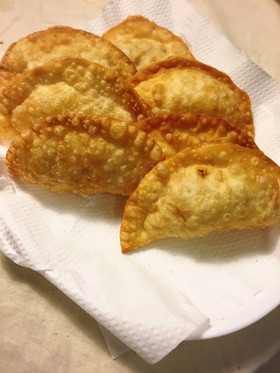 餃子の皮サモサ
