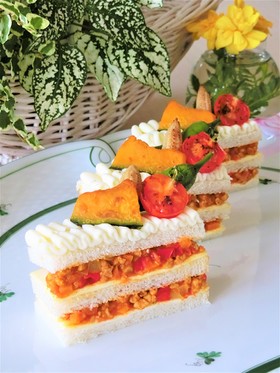 父の日*野菜カレーのサンドイッチケーキ