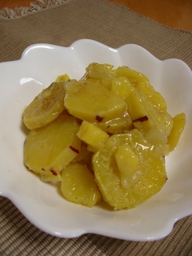 簡単おやつ♪サツマイモと林檎煮
