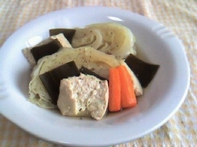 豆腐とキャベツの塩煮