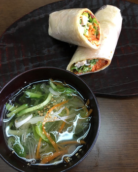 おこめのトルティーヤとお野菜スープ