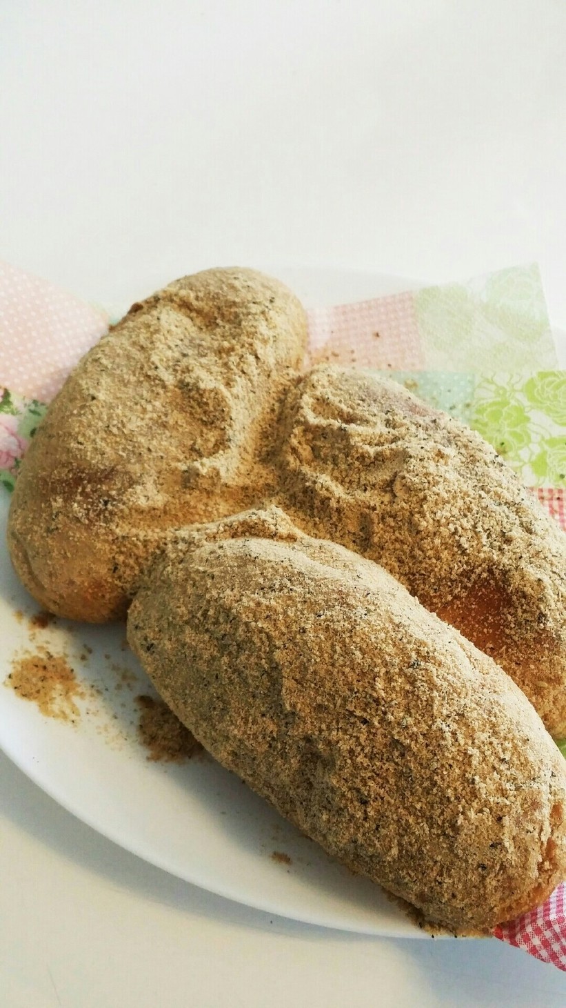 簡単☆給食風☆きな粉揚げパンの画像