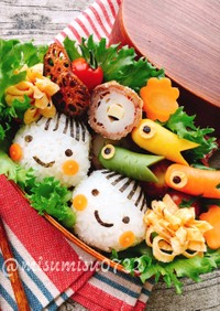 【キャラ弁】カラフル魚肉ソーセージのお魚