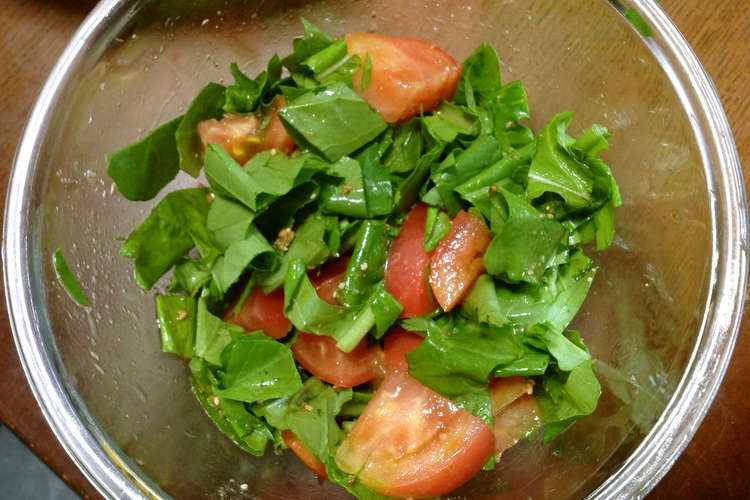 ルッコラとトマト お醤油のナムルサラダ レシピ 作り方 By M Mind クックパッド 簡単おいしいみんなのレシピが357万品
