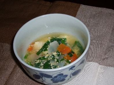 豆腐のピリ辛スープの写真