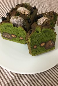 緑冴える抹茶のパウンドケーキ