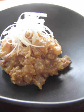 クロの胡麻味噌和え