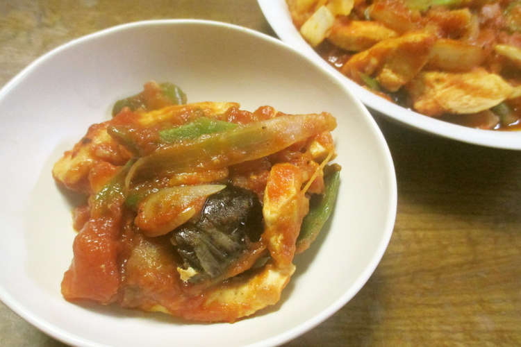 鶏むね肉と夏野菜のトマト煮 レシピ 作り方 By キョ コ クックパッド