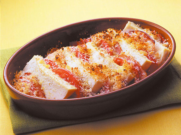 豆腐のチーズパン粉焼き