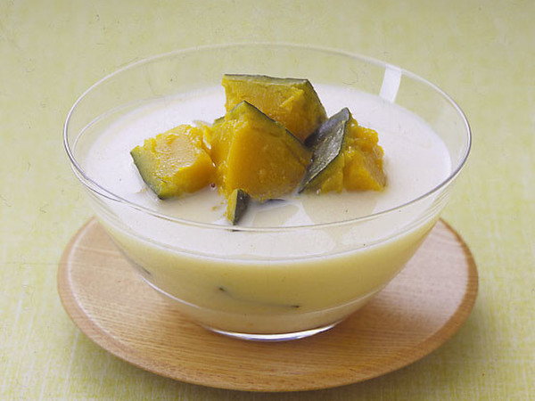 かぼちゃの冷製豆乳スープ