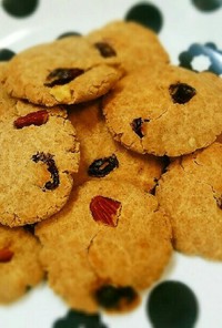 分量簡単全粒粉と米粉のクッキー★マクロビ