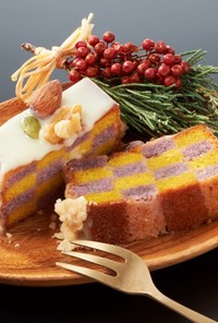 【米粉】秋野菜の米粉チェックケーキ