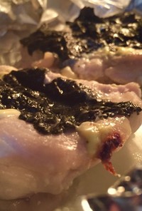 柔らか♡鶏胸肉の海苔マヨ乗せ❁*+