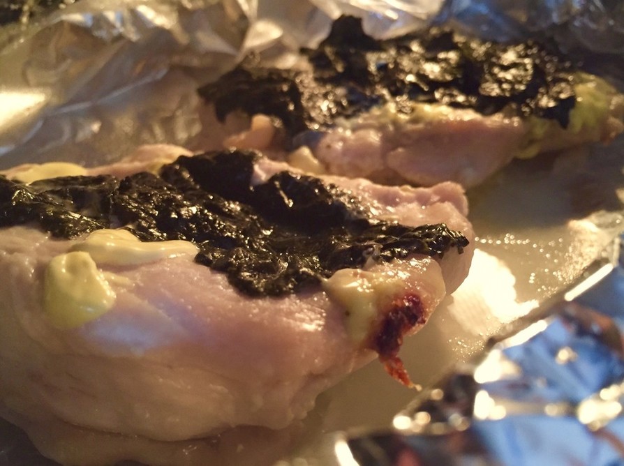 柔らか♡鶏胸肉の海苔マヨ乗せ❁*+の画像