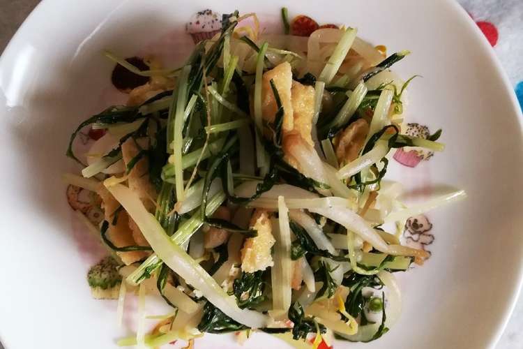 水菜もやし油揚げのおかず レシピ 作り方 By みーまま クックパッド