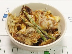 ビタミンDを摂る!いわしとキノコの天丼