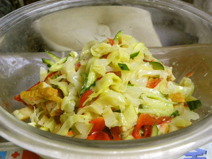 茹でキャベツのナムル風サラダの画像
