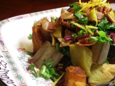 さつま芋とカボチャの揚げサラダの写真