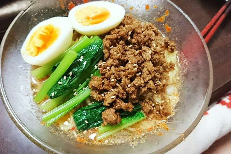 袋麺で簡単冷やし担々麺 レシピ 作り方 By Chi Ino クックパッド 簡単おいしいみんなのレシピが357万品