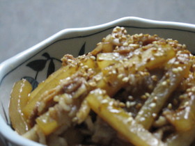 簡単!!大根と豚バラ肉の甘辛炒め