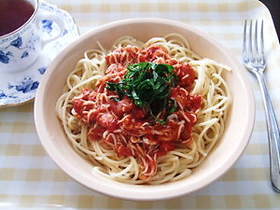 超早!シラスのトマトパスタ