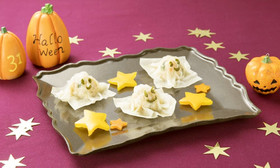 ハロウィンに!レンジで簡単♪おばけ焼売