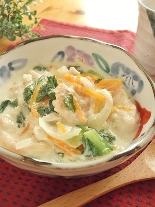 鶏むねと野菜のクリーム煮　柚子胡椒風味の画像