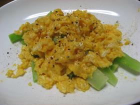 アスパラ(?)とろとろ玉子かけ
